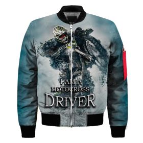 European And American Code Cross-Border Men's 3D Digital Color Printing Flight Jacket, Motorcycle Flight Suit One Drop Delivery (Option: S-A)