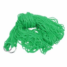 1pc Garden Nylon Hammock Hanging Swing Mesh Net Sleeping Bed For Outdoor Travel Camping; Various Color Option; Hammocks; Stands & Accessories (Color: Green)